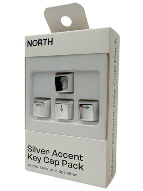 Silver Accent Key Cap Pack Arrow Keys Spacebar Replacement Keyboard Keycaps NEW